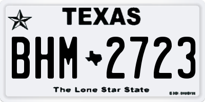 TX license plate BHM2723