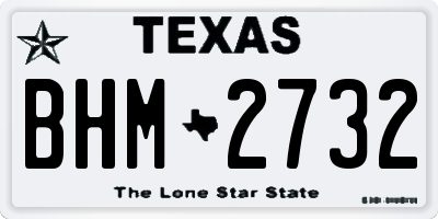 TX license plate BHM2732
