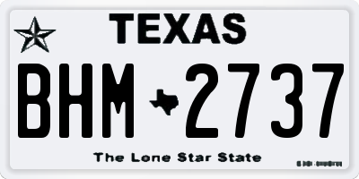 TX license plate BHM2737