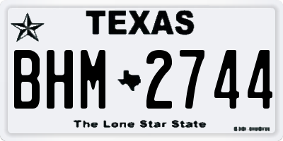 TX license plate BHM2744