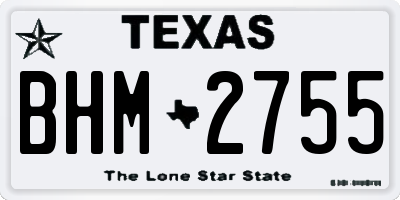 TX license plate BHM2755