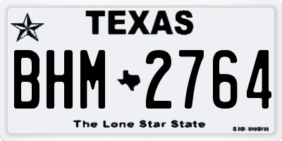 TX license plate BHM2764