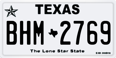 TX license plate BHM2769