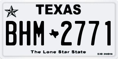 TX license plate BHM2771