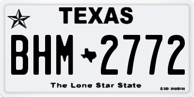 TX license plate BHM2772