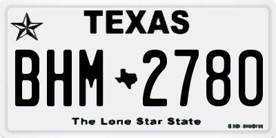 TX license plate BHM2780
