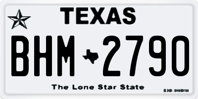 TX license plate BHM2790