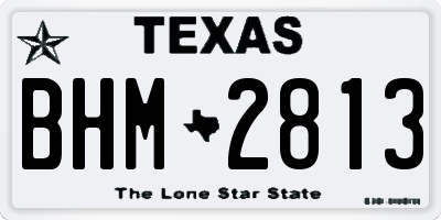 TX license plate BHM2813