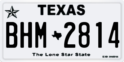 TX license plate BHM2814
