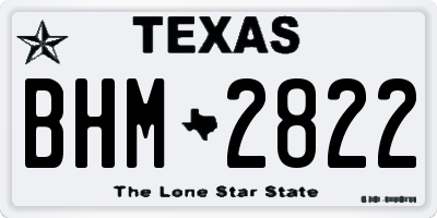 TX license plate BHM2822
