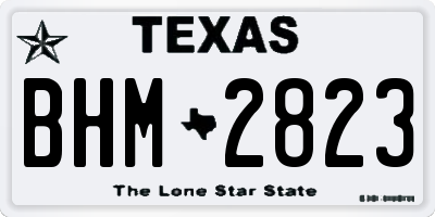 TX license plate BHM2823
