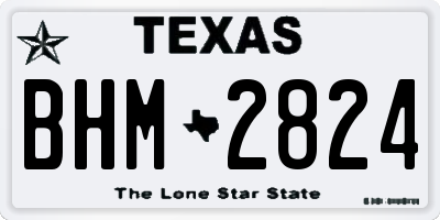 TX license plate BHM2824