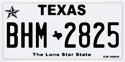 TX license plate BHM2825
