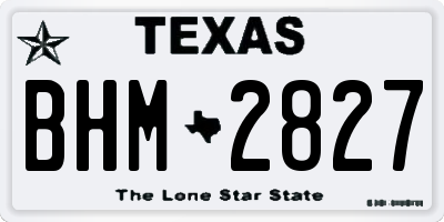 TX license plate BHM2827