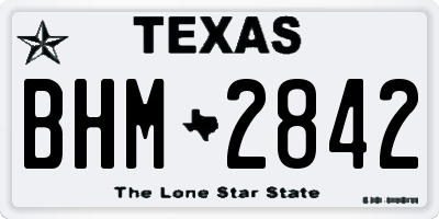 TX license plate BHM2842