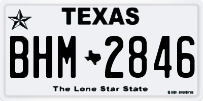 TX license plate BHM2846