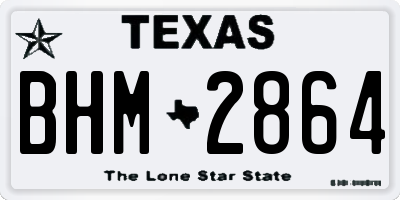 TX license plate BHM2864