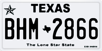 TX license plate BHM2866