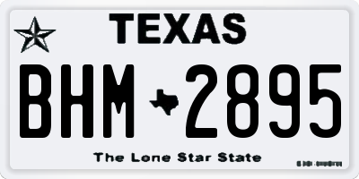 TX license plate BHM2895