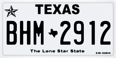 TX license plate BHM2912
