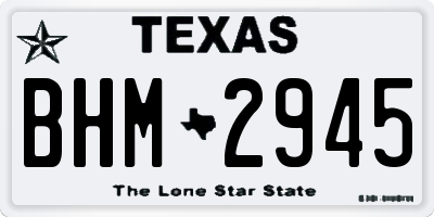 TX license plate BHM2945