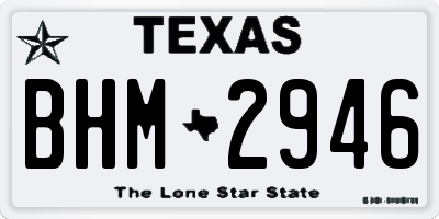 TX license plate BHM2946