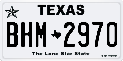 TX license plate BHM2970