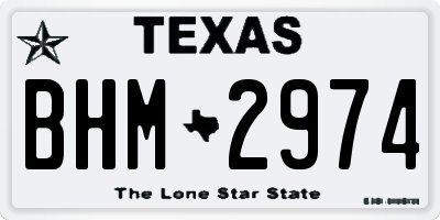TX license plate BHM2974