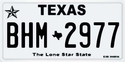 TX license plate BHM2977