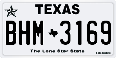 TX license plate BHM3169