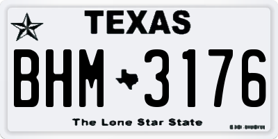 TX license plate BHM3176