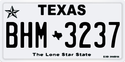TX license plate BHM3237