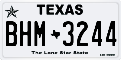 TX license plate BHM3244