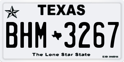 TX license plate BHM3267