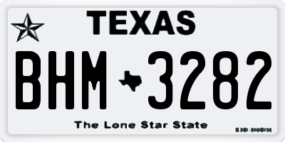 TX license plate BHM3282