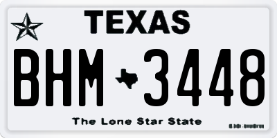 TX license plate BHM3448