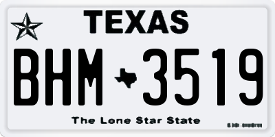 TX license plate BHM3519