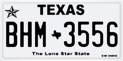TX license plate BHM3556