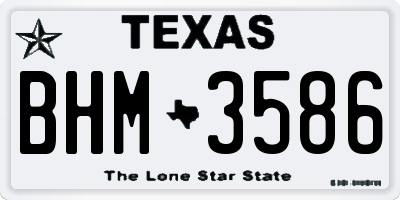 TX license plate BHM3586