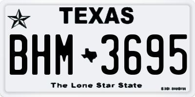 TX license plate BHM3695
