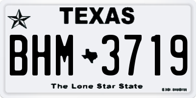 TX license plate BHM3719