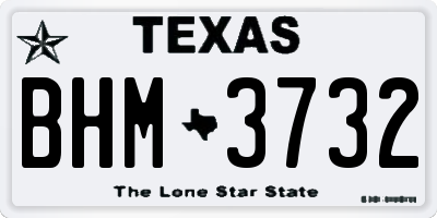 TX license plate BHM3732