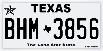 TX license plate BHM3856