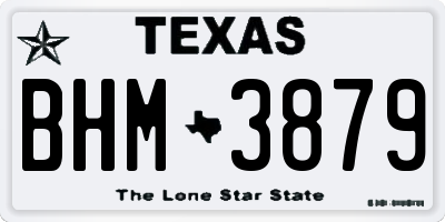 TX license plate BHM3879