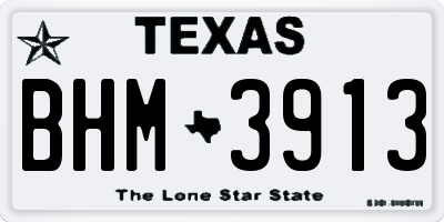 TX license plate BHM3913