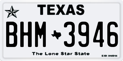 TX license plate BHM3946