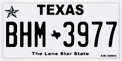 TX license plate BHM3977