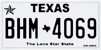 TX license plate BHM4069