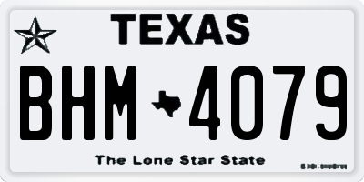 TX license plate BHM4079