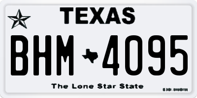 TX license plate BHM4095